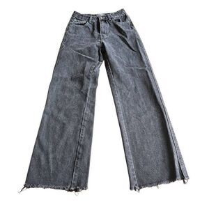 Princess polly Sz 2 washed black flared jeans